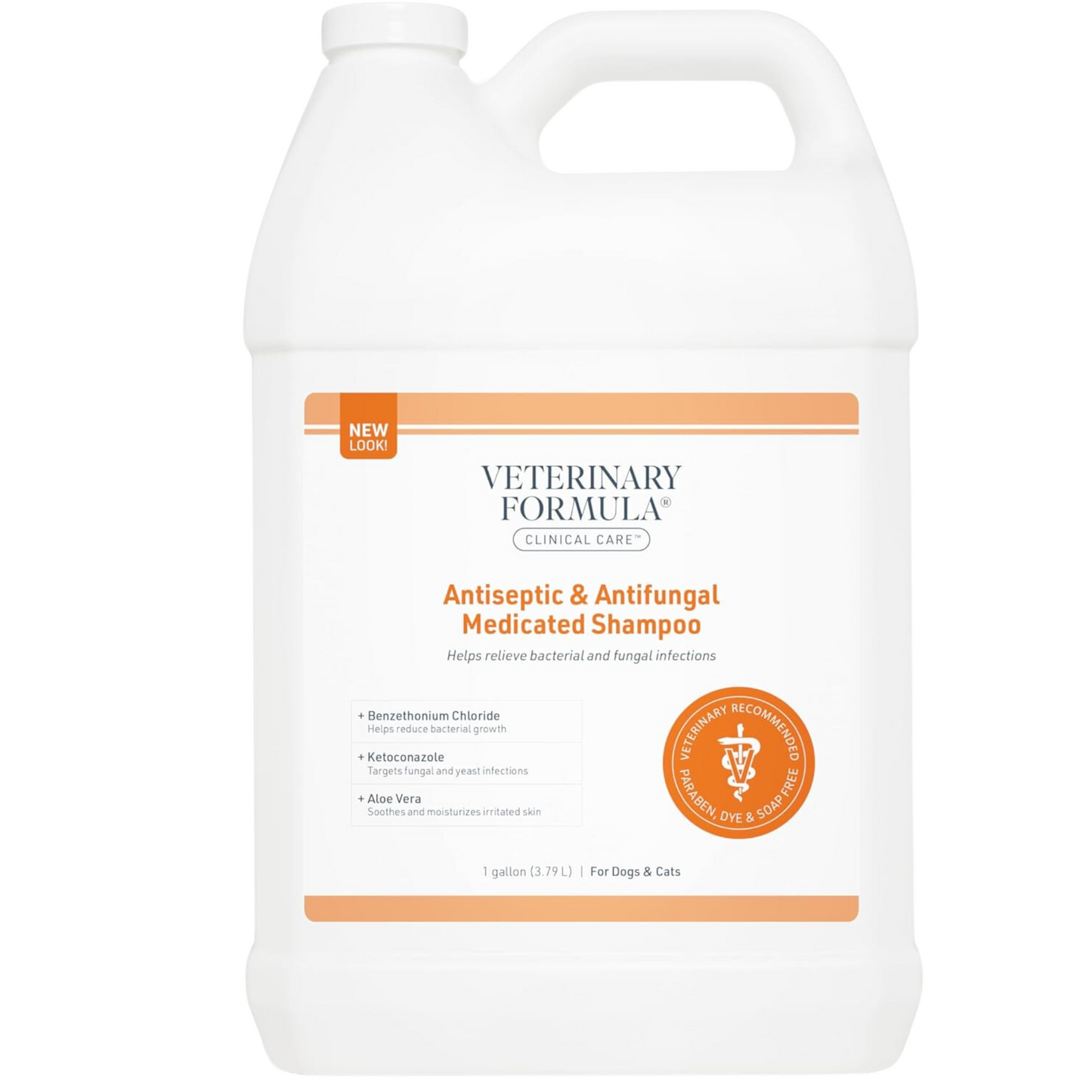 Clinical Care Antiseptic & Antifungal Medicated Shampoo for Dogs & Cats – 16 oz | Relieves Scaly, Greasy, Irritated Skin | Paraben & Soap-Free Formula for Healthy Coat & Comfort (1 Pack)