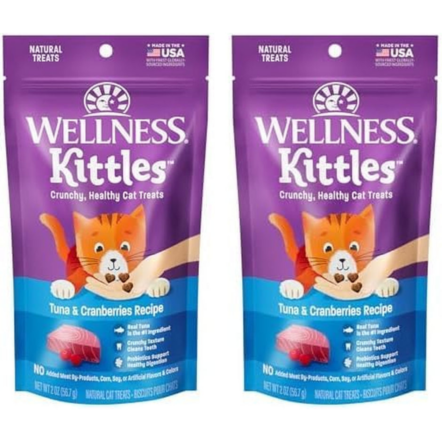 Kittles Crunchy Cat Treats – Grain-Free Chicken & Cranberry Delight, 2 oz – Wholesome Snacks for All Life Stages!