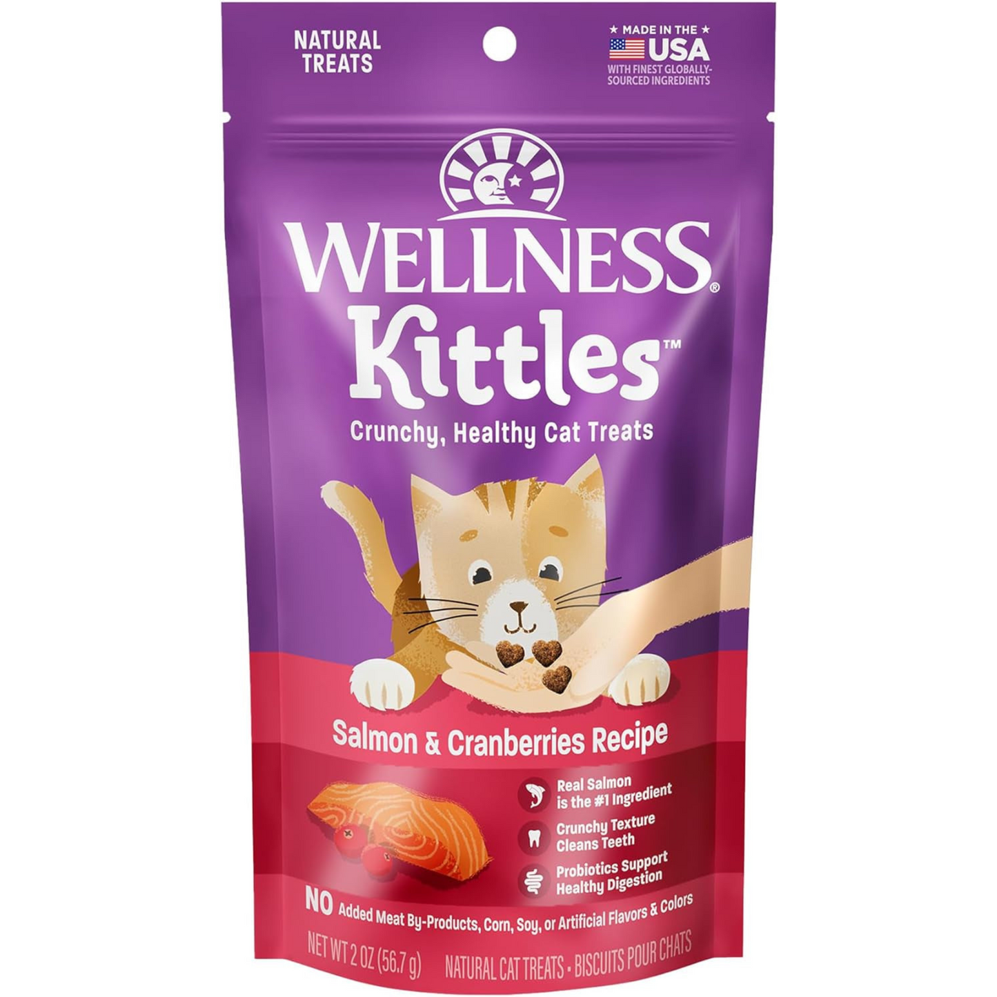 Kittles Crunchy Cat Treats – Grain-Free Chicken & Cranberry Delight, 2 oz – Wholesome Snacks for All Life Stages!