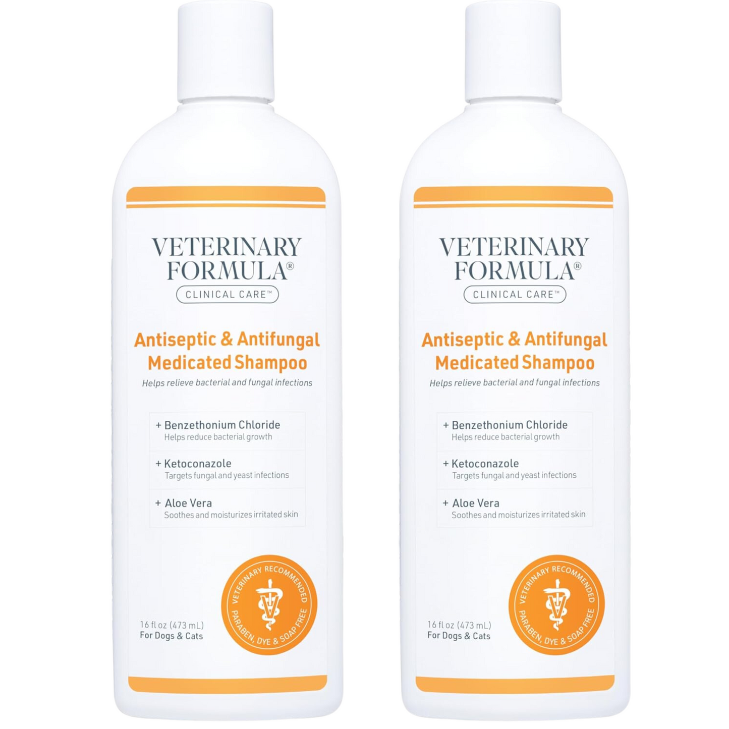 Clinical Care Antiseptic & Antifungal Medicated Shampoo for Dogs & Cats – 16 oz | Relieves Scaly, Greasy, Irritated Skin | Paraben & Soap-Free Formula for Healthy Coat & Comfort (1 Pack)