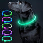 USB Rechargeable LED Dog Collar – Glow-in-the-Dark Safety Collar for Small, Medium, and Large Dogs, Durable TPU Light-Up Design (Cyan)