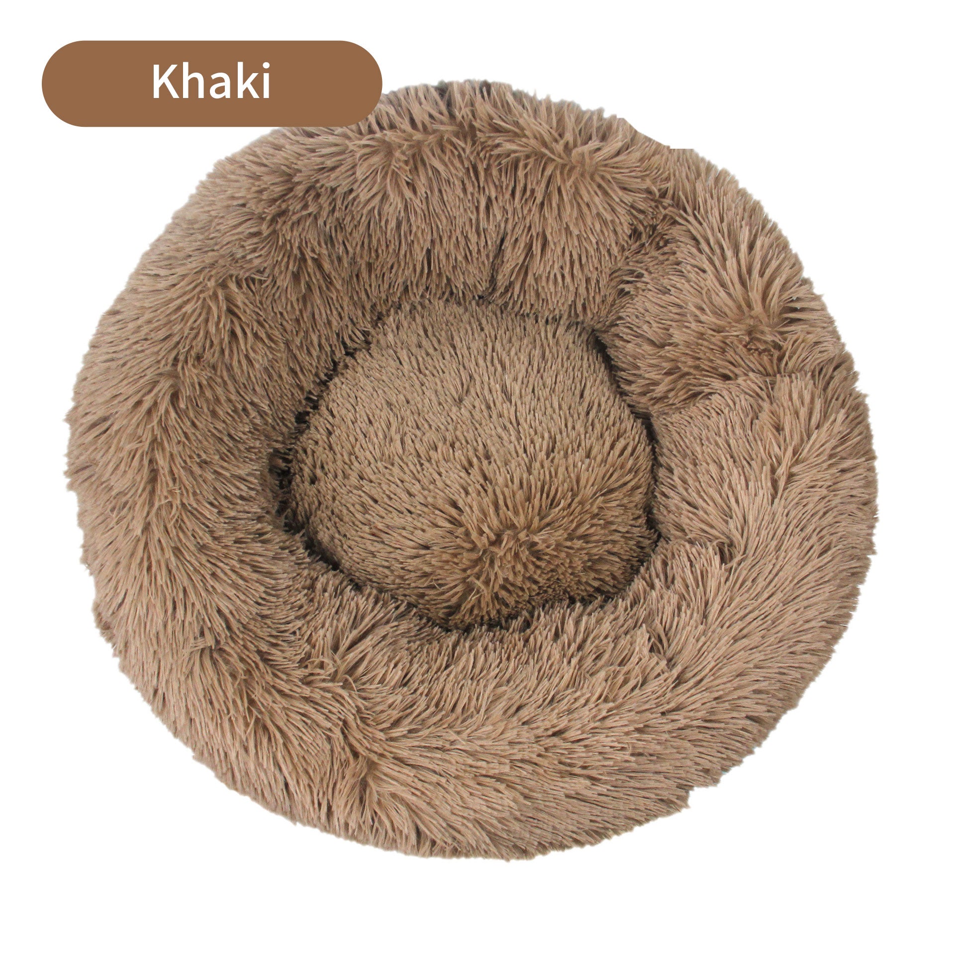 Long Plush Round Pet Bed & Mat - Paw Luxe