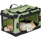 Paw Luxe Soft Dog Travel Crate – Portable, Adjustable Kennel with Chew-Proof Mesh, Thick Mat, and Ventilated Windows – Ideal for Indoor & Outdoor Use, 24"