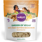 Halo Vegan Dog Treats Variety Pack – Crunchy Plant-Based Goodness with Oats & Blueberries, Peanut Butter & Banana, and Peanuts & Pumpkin Flavors – 8 oz, 3-Pack