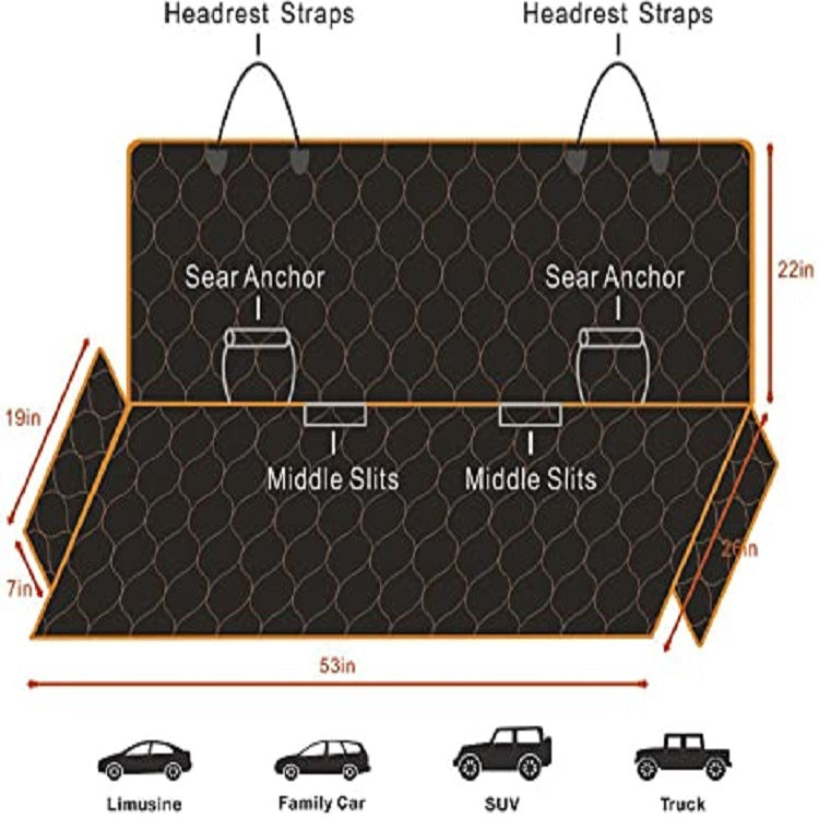 New Pet Car Seat Cushion Pet Supplies Rear Seat Cushion Car Dog Pad Thickened Breathable - Paw Luxe