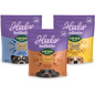 Halo Vegan Dog Treats Variety Pack – Crunchy Plant-Based Goodness with Oats & Blueberries, Peanut Butter & Banana, and Peanuts & Pumpkin Flavors – 8 oz, 3-Pack