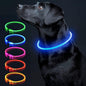 USB Rechargeable LED Dog Collar – Glow-in-the-Dark Safety Collar for Small, Medium, and Large Dogs, Durable TPU Light-Up Design (Cyan)