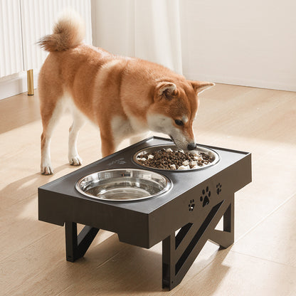 Stainless Steel Pet Bowl with Folding Lifting Table - Paw Luxe