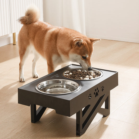 Stainless Steel Pet Bowl with Folding Lifting Table - Paw Luxe