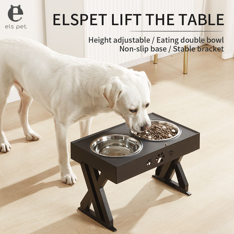Stainless Steel Pet Bowl with Folding Lifting Table - Paw Luxe