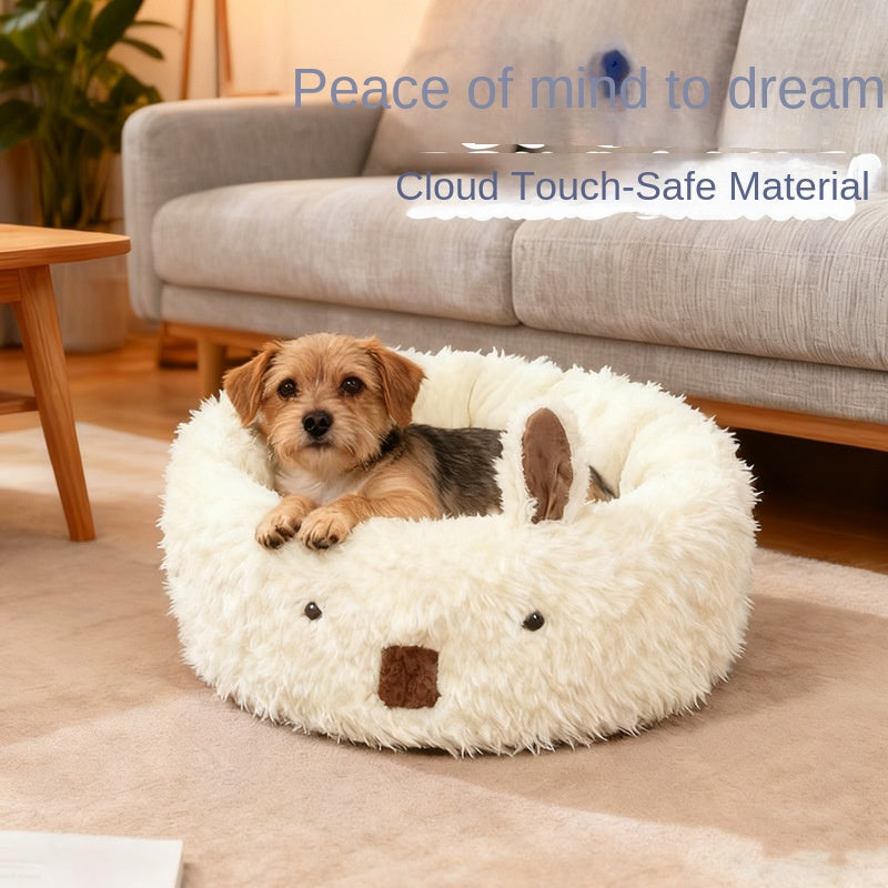Winter Dog Bed — Half-Enclosed Flannel Nest for Deep, Draught-Free Sleep - Paw Luxe