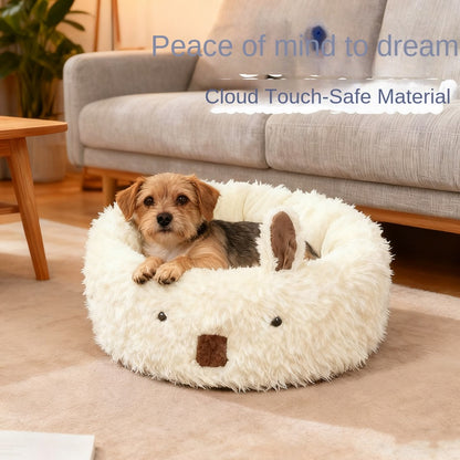 Winter Dog Bed — Half-Enclosed Flannel Nest for Deep, Draught-Free Sleep - Paw Luxe