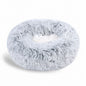 Color Block Round Pet Bed — Anti-Slip Plush Nest with Thermal PP Cotton Fill - Paw Luxe