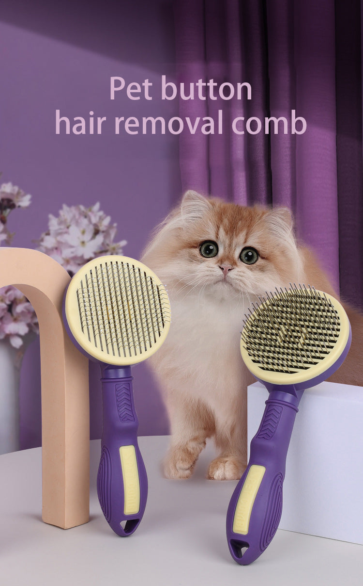 Self-Cleaning Pet Comb — Fine & Thick Needle Options - Paw Luxe