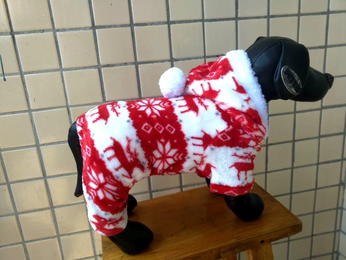 Coral Velvet Winter Pet Coat — Deer Sweater Style - Paw Luxe