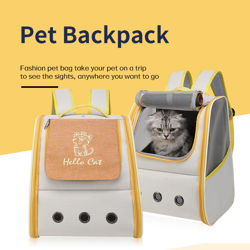 Hands-Free Pet Carrier Backpack — Breathable Oxford, Airline-Friendly - Paw Luxe