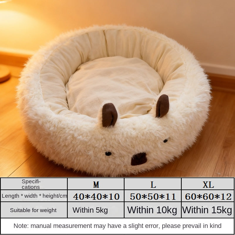 Winter Dog Bed — Half-Enclosed Flannel Nest for Deep, Draught-Free Sleep - Paw Luxe
