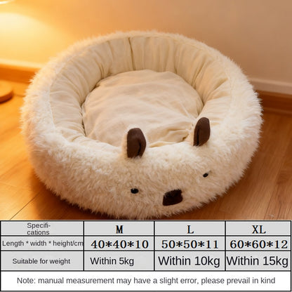 Winter Dog Bed — Half-Enclosed Flannel Nest for Deep, Draught-Free Sleep - Paw Luxe