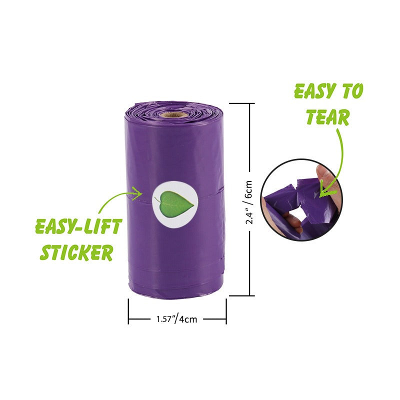 Biodegradable Purple Pet Vest Poop Bags - Paw Luxe