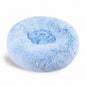 Color Block Round Pet Bed — Anti-Slip Plush Nest with Thermal PP Cotton Fill - Paw Luxe