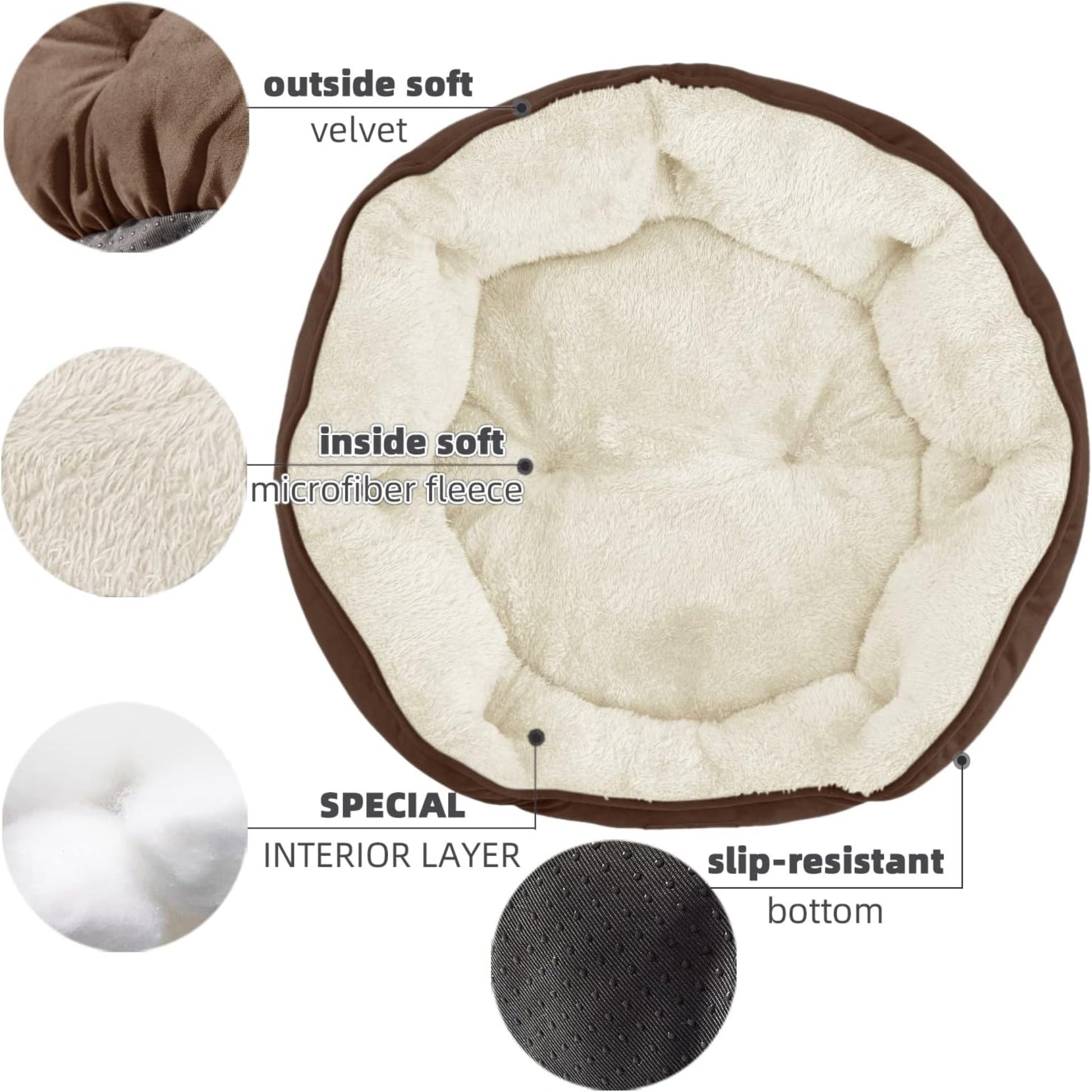 Cozy 20-Inch Small Dog & Cat Bed – Ultra-Soft, Machine Washable with Anti-Slip, Water-Resistant Oxford Bottom – Perfect for Puppies & Kittens!
