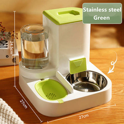 Automatic Pet Feeder with Stainless Steel & Ceramic Bowl Options - Paw Luxe