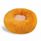 Color Block Round Pet Bed — Anti-Slip Plush Nest with Thermal PP Cotton Fill - Paw Luxe