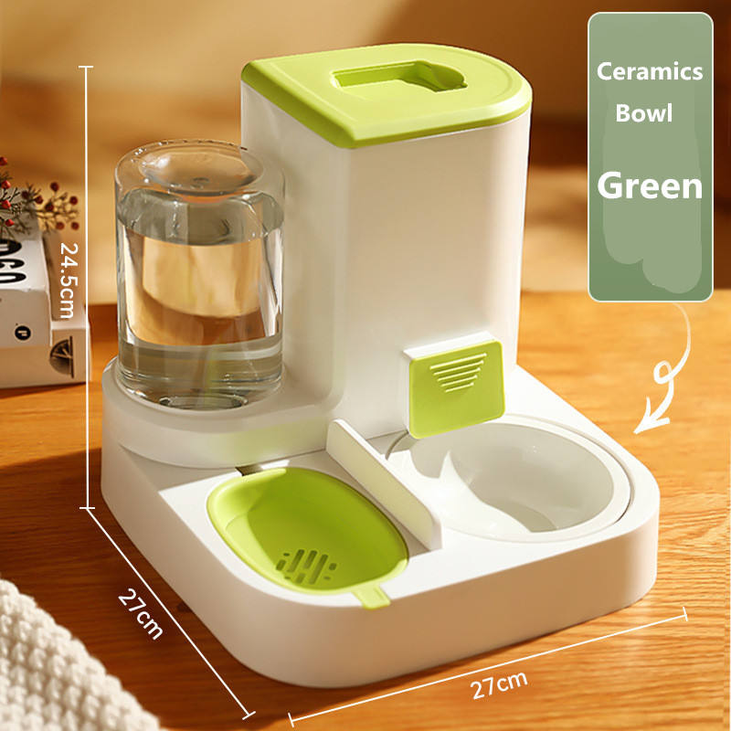 Automatic Pet Feeder with Stainless Steel & Ceramic Bowl Options - Paw Luxe