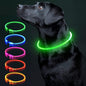 USB Rechargeable LED Dog Collar – Glow-in-the-Dark Safety Collar for Small, Medium, and Large Dogs, Durable TPU Light-Up Design (Cyan)