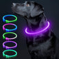 USB Rechargeable LED Dog Collar – Glow-in-the-Dark Safety Collar for Small, Medium, and Large Dogs, Durable TPU Light-Up Design (Cyan)