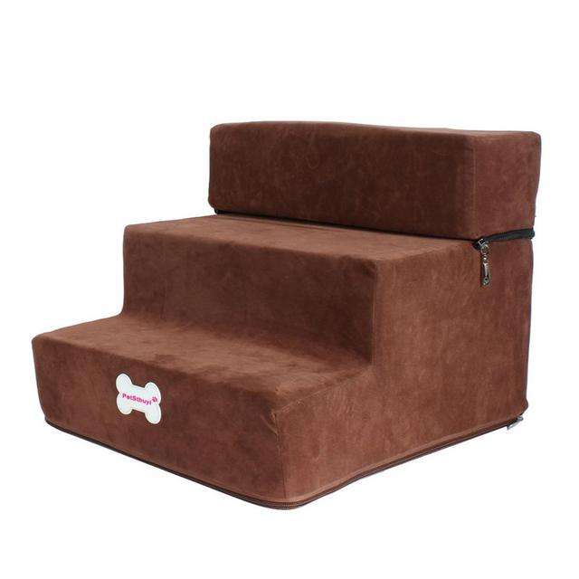 3-Tier Flannel Detachable Pet Stairs - Paw Luxe
