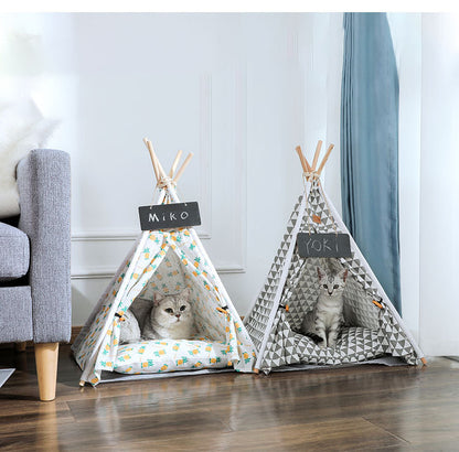Removable & Washable Canvas Pet Tent Kennel - Paw Luxe