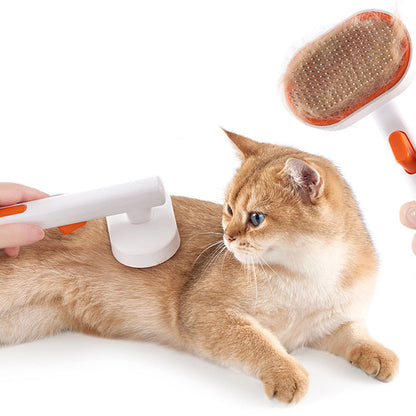Self-Cleaning Pet Hair Removal Comb & Grooming Brush - Paw Luxe
