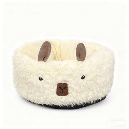 Winter Dog Bed — Half-Enclosed Flannel Nest for Deep, Draught-Free Sleep - Paw Luxe