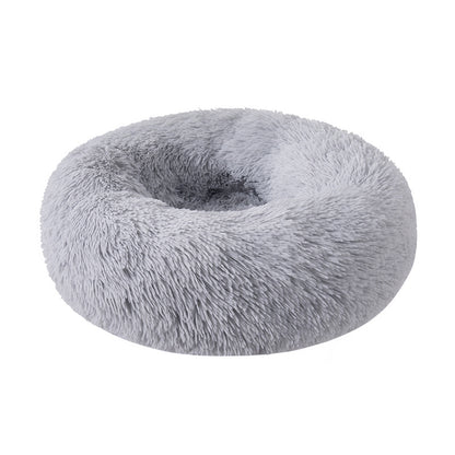Long Plush Round Pet Bed & Mat - Paw Luxe