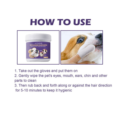 JAYSUING Pet Cleaning Glove Wipes — Dental & Gum Care - Paw Luxe