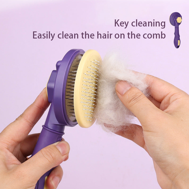 Self-Cleaning Pet Comb — Fine & Thick Needle Options - Paw Luxe