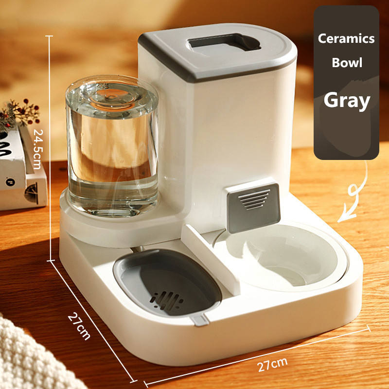 Automatic Pet Feeder with Stainless Steel & Ceramic Bowl Options - Paw Luxe