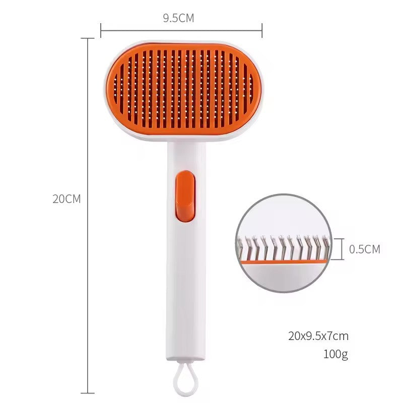 Self-Cleaning Pet Hair Removal Comb & Grooming Brush - Paw Luxe