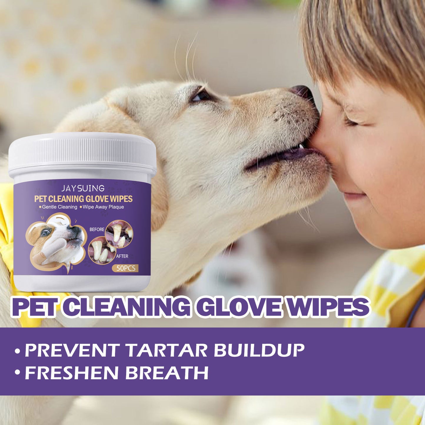 JAYSUING Pet Cleaning Glove Wipes — Dental & Gum Care - Paw Luxe