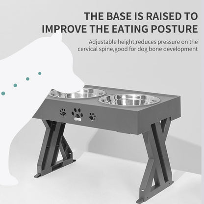 Stainless Steel Pet Bowl with Folding Lifting Table - Paw Luxe