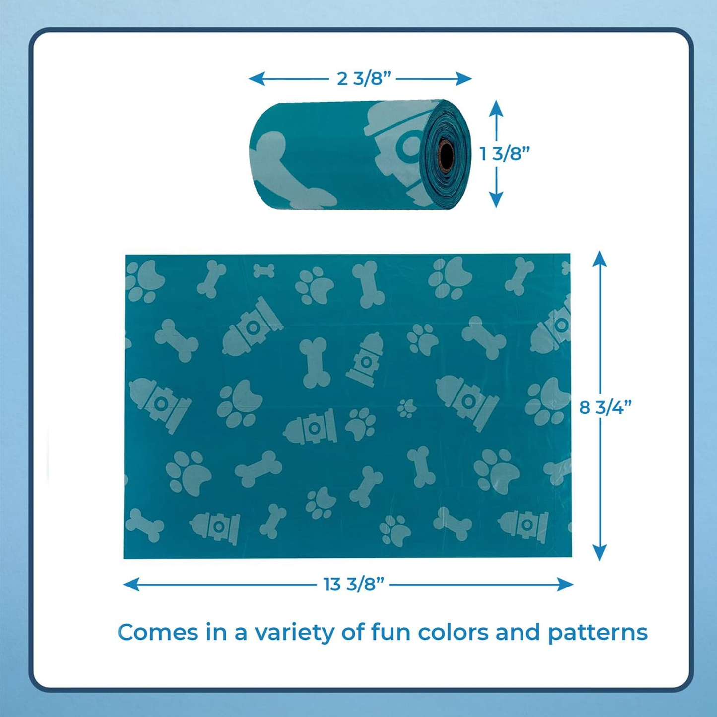 Ultra-Durable Dog Poop Bags (360-Count) – Leak-Proof & Tear-Resistant Waste Bags for Outdoor Walks, Travel & Puppy Cleanup – Easy-Use Rolls in Stylish Turquoise