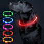 USB Rechargeable LED Dog Collar – Glow-in-the-Dark Safety Collar for Small, Medium, and Large Dogs, Durable TPU Light-Up Design (Cyan)